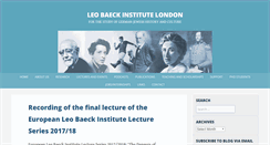 Desktop Screenshot of leobaeck.co.uk